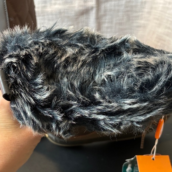 Sporto Women's Gray and Brown Chocolate Quilted Tall Winter Boots 9 waterproof - Picture 6 of 8